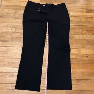 New York & Company Black Pinstripe Trousers